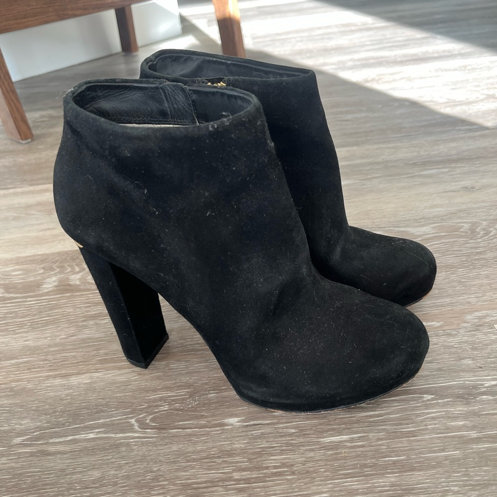 Michael Kors Black Suede Heeled Boots